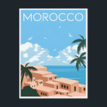 Carte Postale Vintage voyage Maroc maroc tourisme marrakech<br><div class="desc">vintage,  rétro,  voyage,  moderne,  aquarelle,  classique,  Maroc,  maroc,  tourisme,  souvenir, </div>