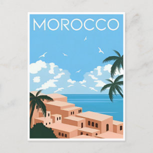 Carte Postale Vintage voyage Maroc maroc tourisme marrakech