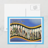 Carte Postale Vintage voyage Massachusetts (Devant / Derrière)