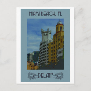 Carte postale Vintage voyage Miami Beach