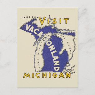 Carte Postale Vintage voyage - Michigan Vacationland