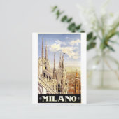 Carte postale Vintage voyage Milano Italie (Debout devant)