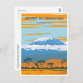 Carte Postale Vintage voyage Mont Kilimandjaro Tanzanie Afrique (Devant / Derrière)