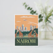 Carte Postale Vintage voyage Nairobi capitale Kenya vacances (Debout devant)