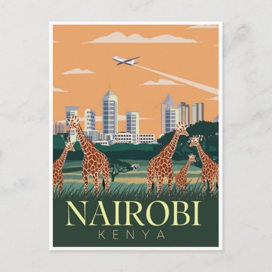Carte Postale Vintage voyage Nairobi capitale Kenya vacances (Devant)