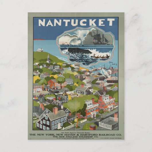Carte postale Vintage voyage Nantucket (Devant)