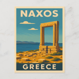 Carte Postale Vintage voyage Naxos Grèce Côte Rétro Pittoresque