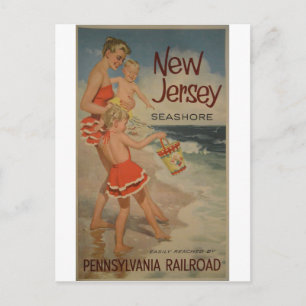 Carte postale Vintage voyage New Jersey Seashore