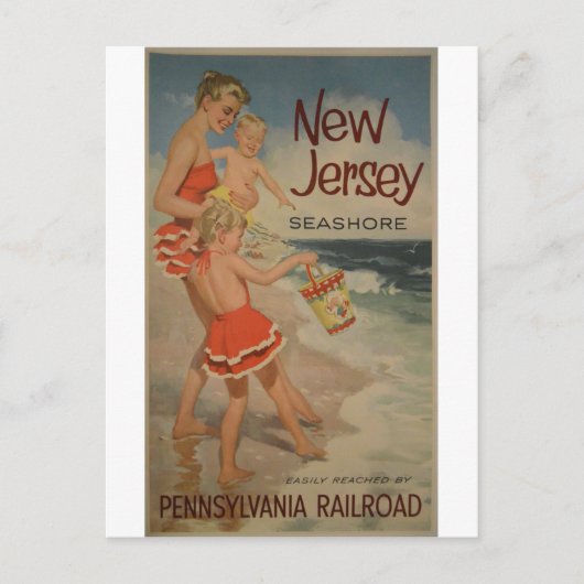 Carte postale Vintage voyage New Jersey Seashore (Devant)
