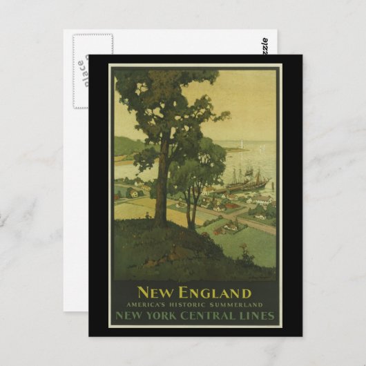 Carte postale Vintage voyage-Nouvelle-Angleterre (Devant / Derrière)