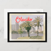 Carte Postale Vintage voyage Orlando Palm Tree (Devant / Derrière)
