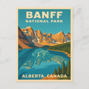 Carte Postale Vintage voyage Parc national Banff Rétro Pittoresq