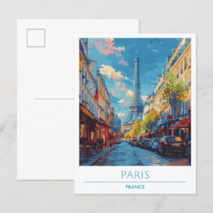 Carte Postale Vintage voyage Paris France