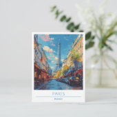 Carte Postale Vintage voyage Paris France (Debout devant)