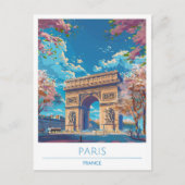 Carte Postale Vintage voyage Paris France (Devant)