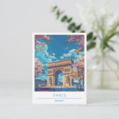 Carte Postale Vintage voyage Paris France (Debout devant)