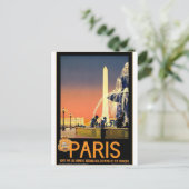 Carte postale Vintage voyage Paris-France (Debout devant)