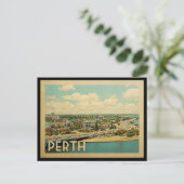 Carte Postale Vintage voyage Perth Australie (Debout devant)