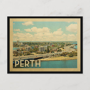 Carte Postale Vintage voyage Perth Australie