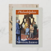 Carte postale Vintage voyage Philadelphie (Devant / Derrière)