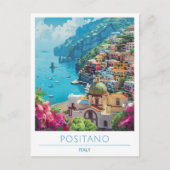 Carte Postale Vintage voyage Positano Italie (Devant)