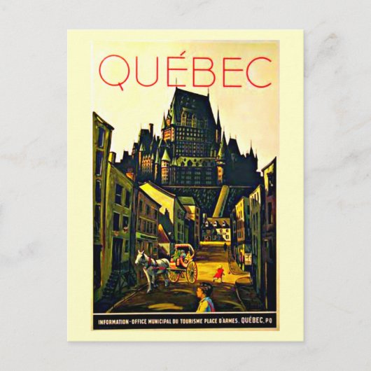 Carte postale Vintage voyage-Québec (Devant)