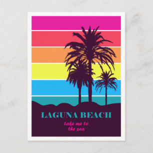 Carte Postale Vintage voyage Retro Laguna Beach California
