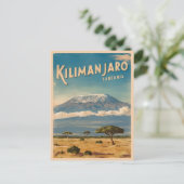 Carte Postale Vintage voyage rétro Mont Kilimandjaro Afrique (Debout devant)