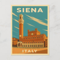 Vintage voyage rétro Siena Italie Pittoresque