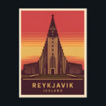 Carte Postale Vintage voyage Reykjavik Islande Hallgrimskirkja<br><div class="desc">Plongez dans le charme de la capitale islandaise grâce à ce design rétro sur le thème du voyage,  avec l'emblématique église Hallgrimskirkja. Niché dans la nostalgie et le charme vintage,  ce design reflète la grandeur de ce monument exceptionnel,  mêlant esthétique rétro et élégance moderne.</div>