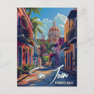 Carte Postale Vintage voyage San Juan