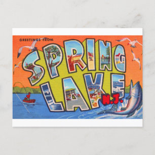 Carte postale Vintage voyage Spring Lake N.J.