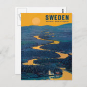 Carte postale Vintage voyage - SUÈDE (Devant / Derrière)