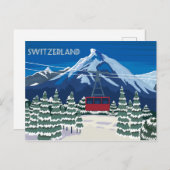 Carte postale Vintage voyage Suisse (Devant / Derrière)