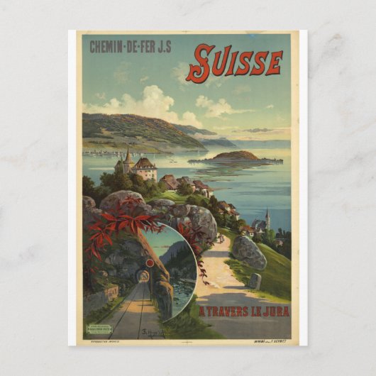 Carte postale Vintage voyage Suisse (Devant)