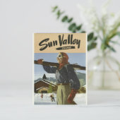 Carte Postale Vintage voyage Sun Valley Idaho (Debout devant)