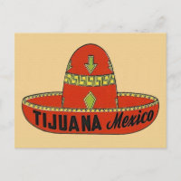 Carte postale Vintage voyage Tijuana Mexique