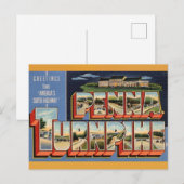 Carte postale Vintage voyage Turnpike Pennsylvania (Devant / Derrière)