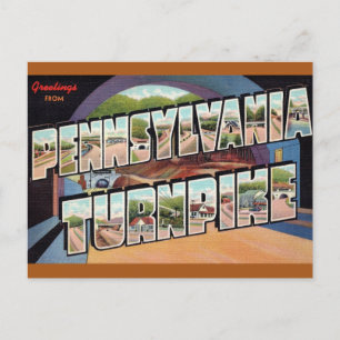 Carte postale Vintage voyage Turnpike Pennsylvania