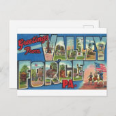 Carte postale Vintage voyage Valley Forge Pennsylv (Devant / Derrière)