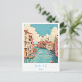 Carte Postale Vintage voyage Venice Italie (Debout devant)