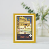 Carte postale Vintage voyage "Visit India" (Debout devant)