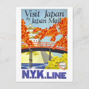 Carte postale Vintage voyage "Visit Japan"