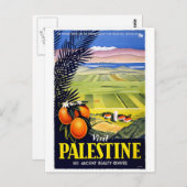 Carte postale Vintage voyage "Visit Palestine" (Devant / Derrière)