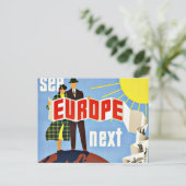 Carte Postale Vintage voyage Voir Europe (Debout devant)