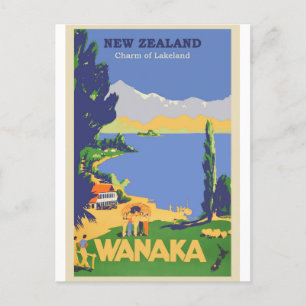 Carte postale Vintage voyage Wanaka