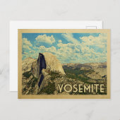 Carte Postale Vintage voyage Yosemite (Devant / Derrière)