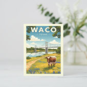 Carte Postale Vintage Waco Texas (Debout devant)