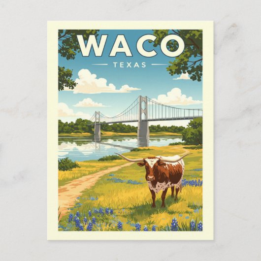 Carte Postale Vintage Waco Texas (Devant)