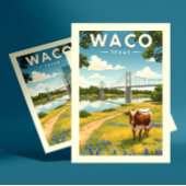 Carte Postale Vintage Waco Texas